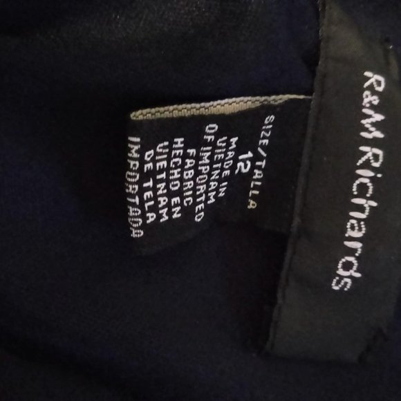 Long navy blue dress R @ M richards dress - Picture 6 of 6